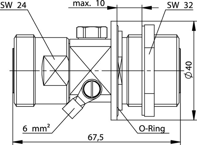 7-16 ÜSS-Einbauableiter (f-f), 50 Ohm, 230V 100024578