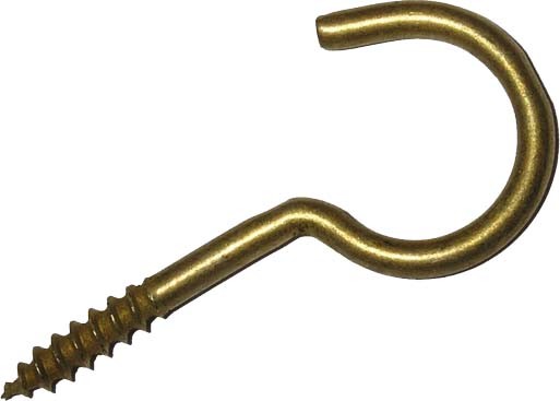 Schraubhaken gebogen, vermessingt 4207/071/73 2,3x20