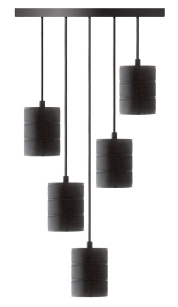 Hängeleuchte 5-flammig E40 schwarz 88910