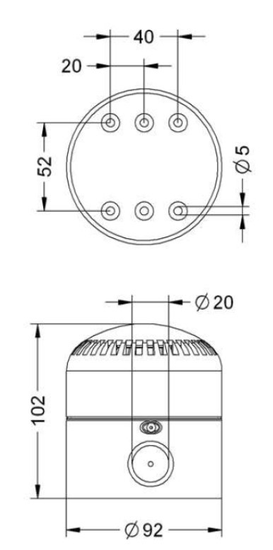 Elektrische Sirene rot SIR 8903RT