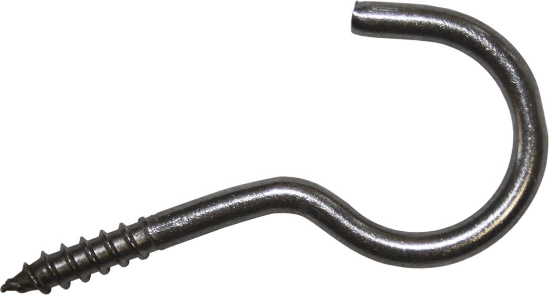Schraubhaken gebogen, Edelst. A2 4305/000/77 3,3x60