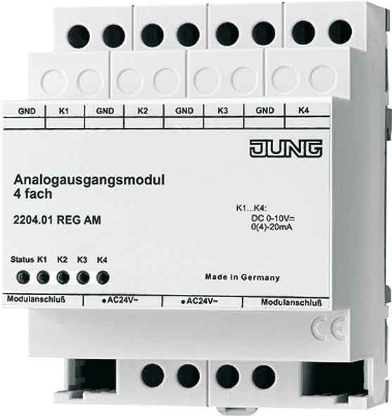Analogausgangsmodul 4-f. REG Gehäuse 4TE 2204.01 REG AM