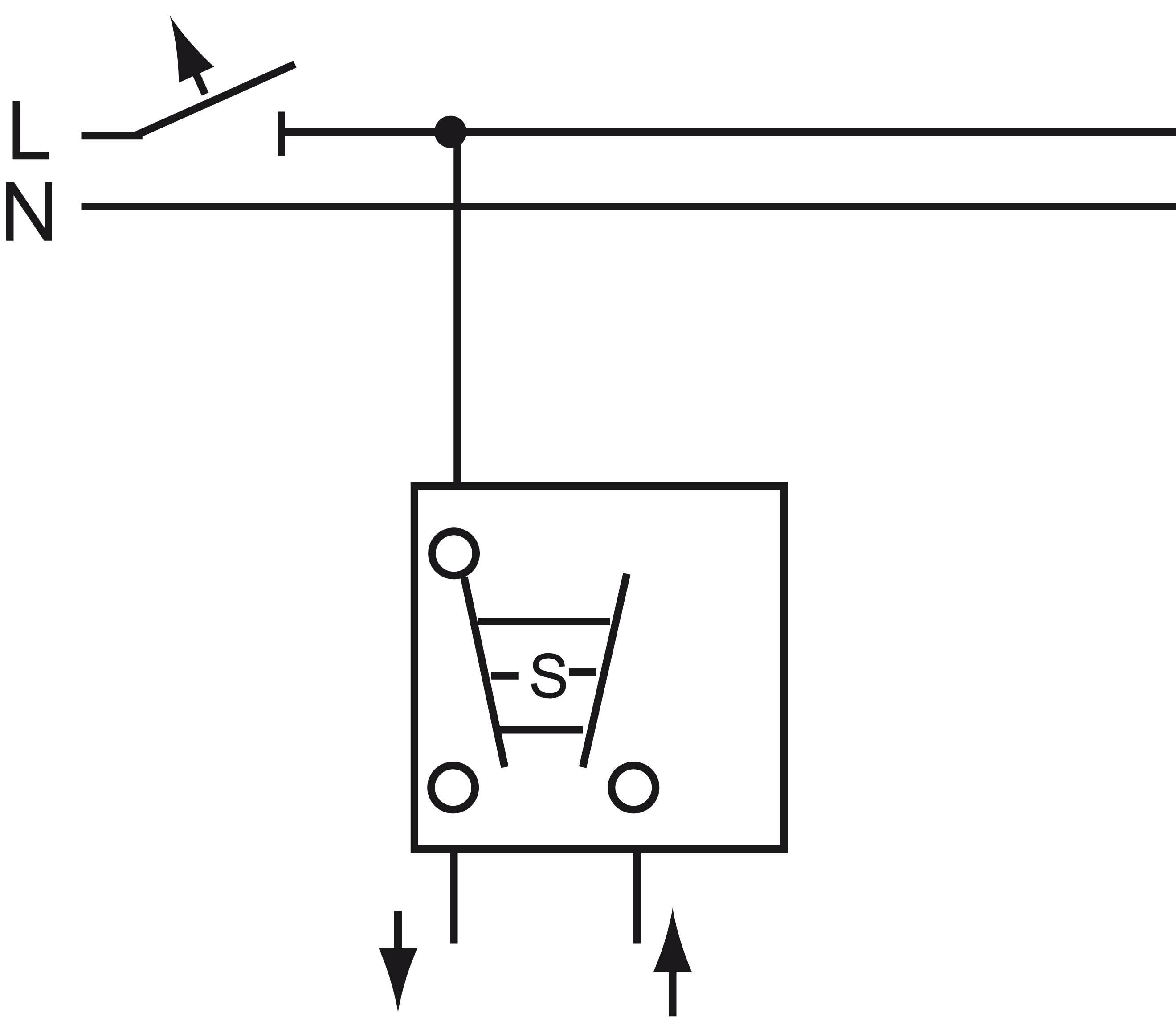 Jalousieschalter AP, mit Aufdruck 2601/4 AP