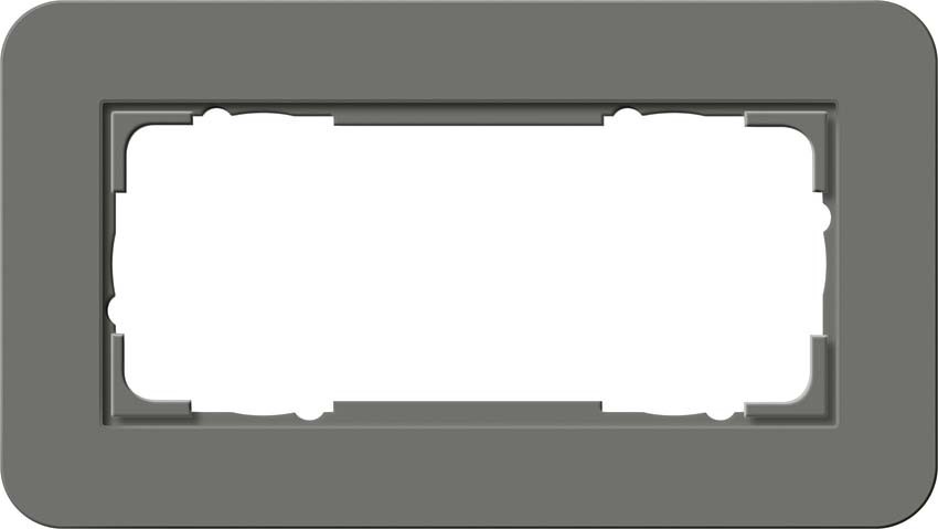 Abdeckrahmen 2fach o.M Dklgrau/Reinweiß 1002413