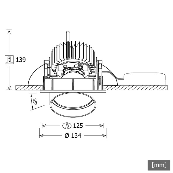 LED-Einbaustrahler silber 4000K 35Gr CSALP 50.1040.35D si