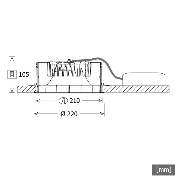 LED-Einbaudownlight 3000K 830 FLIR 400.2030.01DAsi