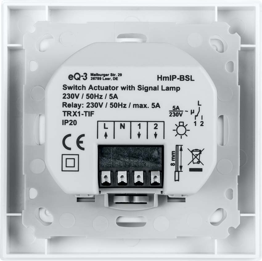 Schaltakt. m.Signalleuchte für Markenschalter HmIP-BSL