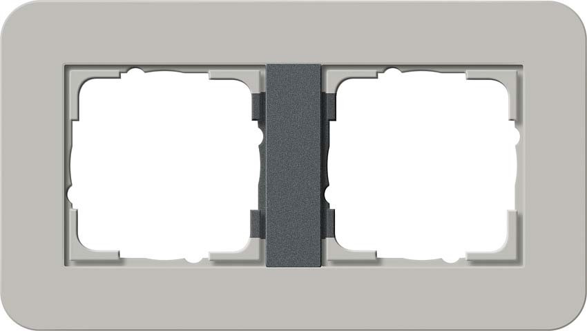 Abdeckrahmen 2fach Grau/Anthrazit 0212422
