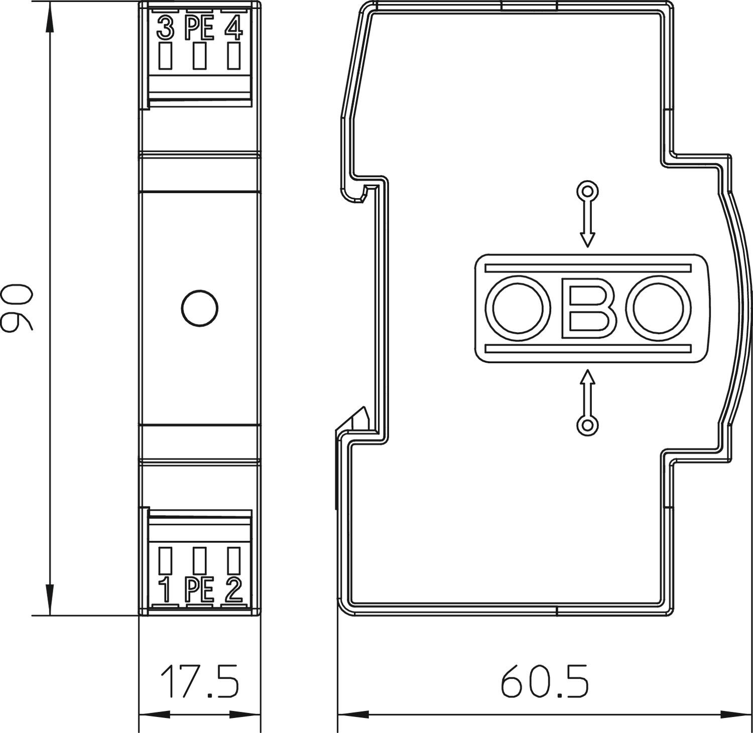 Blitzbarriere 48V AC VF48-AC/DC
