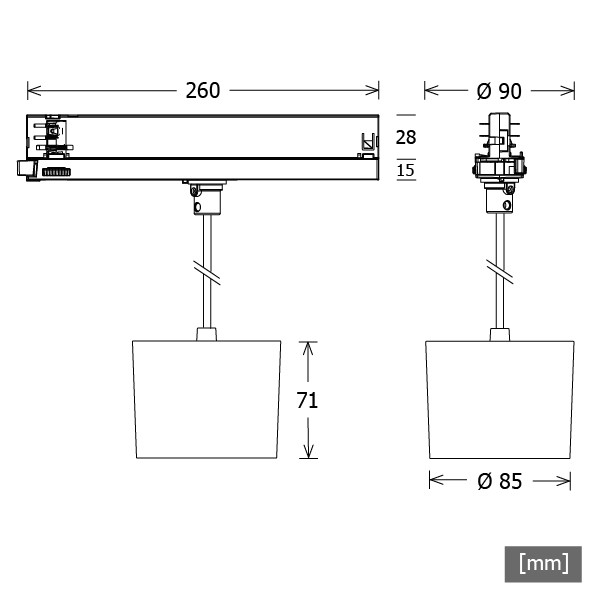 LED-Pendelleuchte 3000K DALI ORYOP2031093045DALws