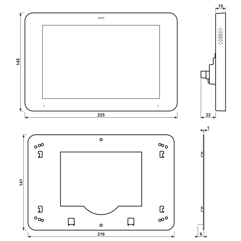 KNX-Smart Panel 203mm/8 SP 0081 U