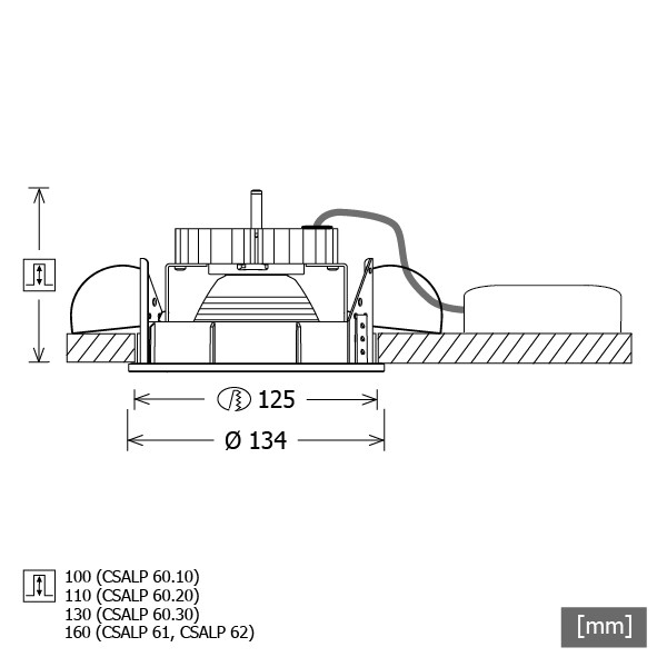 LED-Einbaustrahler weiß 4000K 15Gr CSALP 60.3040.15D ws