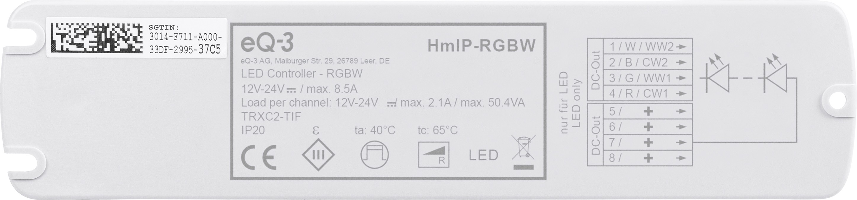 IP LED Controller RGBW HmIP-RGBW