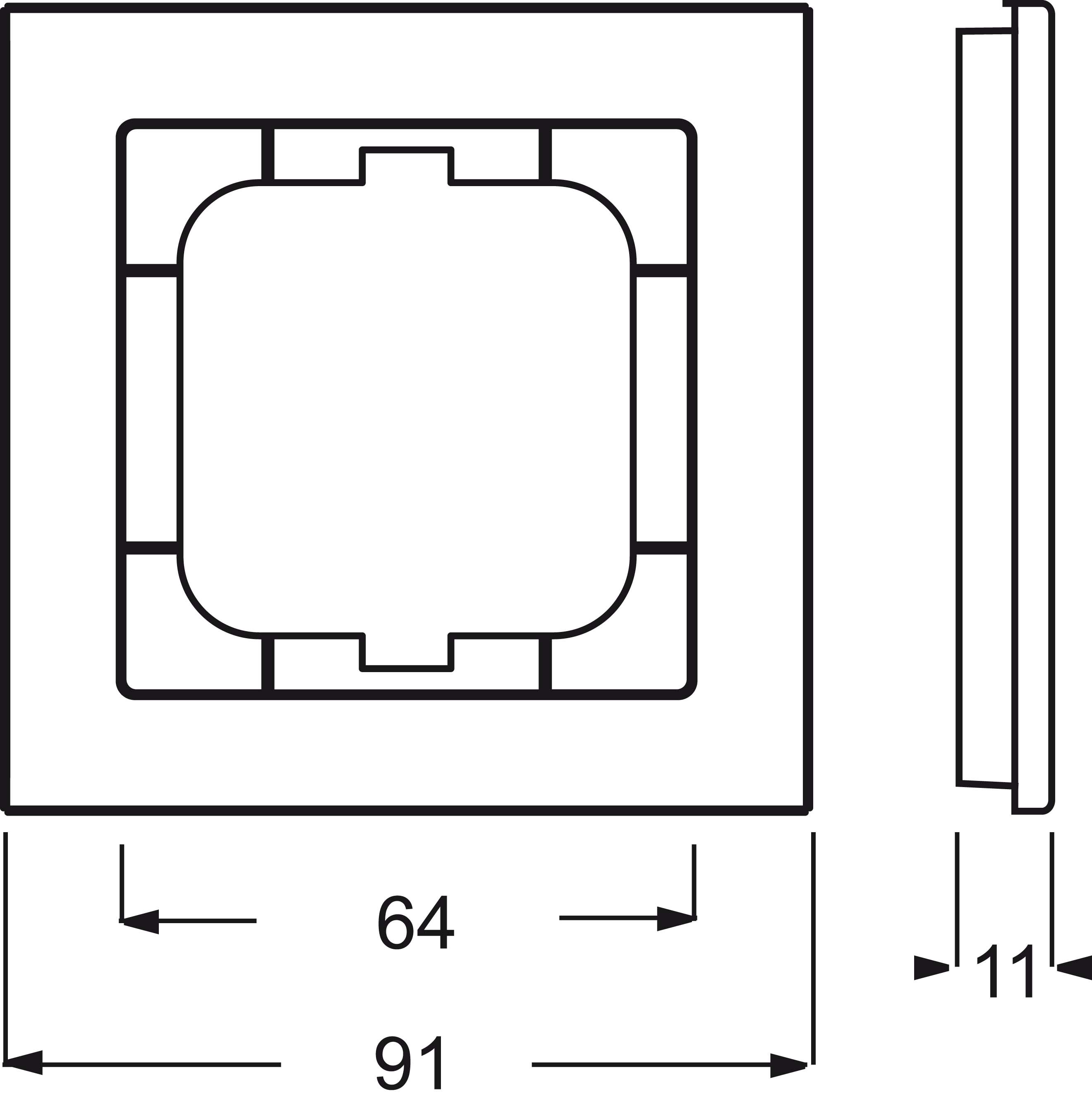 Rahmen 1-fach studioweiß 1721-284