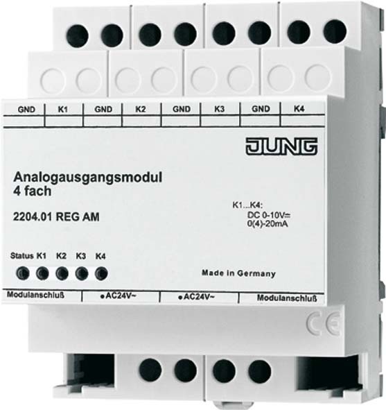 Analogausgangsmodul 4-f. REG Gehäuse 4TE 2204.01 REG AM